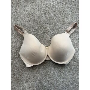 Natori Nude Bra 34DDD Adjustable Straps Hook & Loop Closure No Underwire